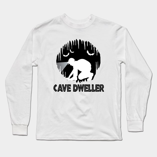 Cave Dweller - Cave Spelunking Speleology Long Sleeve T-Shirt by TheInkElephant